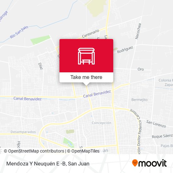 Mendoza Y Neuquén E -B map