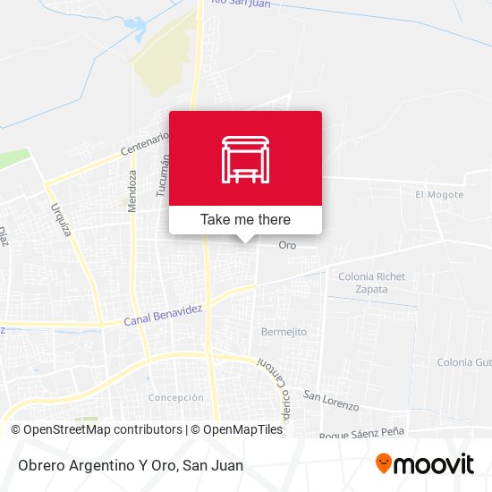 Obrero Argentino Y Oro map
