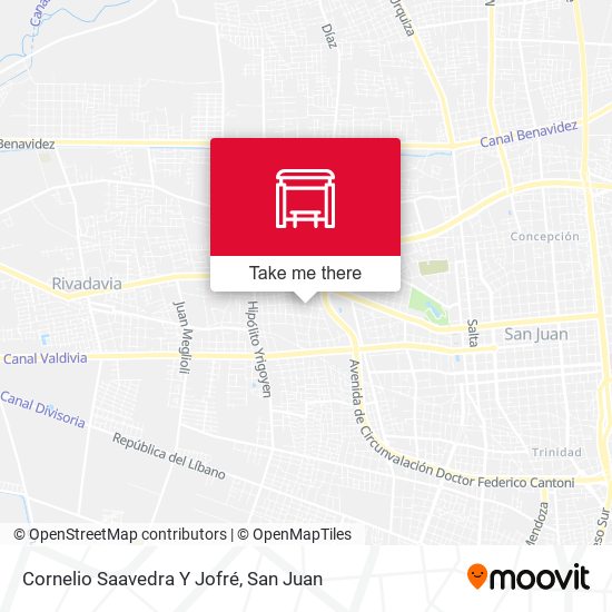 Cornelio Saavedra Y Jofré map