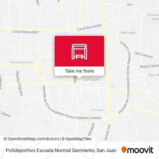 Polideportivo Escuela Normal Sarmiento map