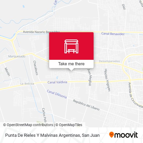 Punta De Rieles Y Malvinas Argentinas map