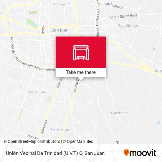 Unión Vecinal De Trinidad (U.V.T) O map