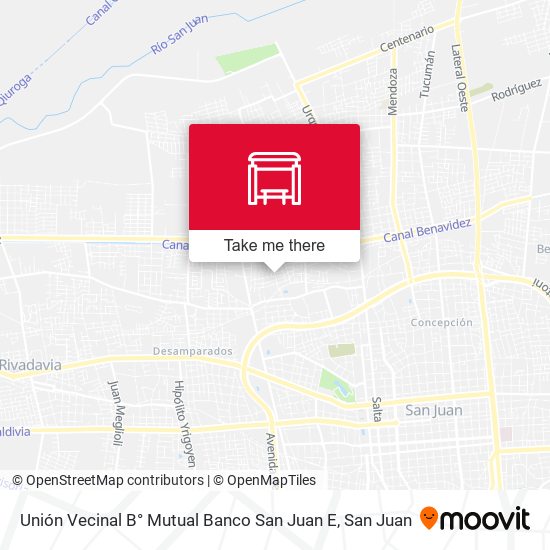 Mapa de Unión Vecinal B° Mutual Banco San Juan E