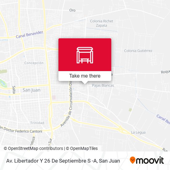 Av. Libertador Y 26 De Septiembre S -A map