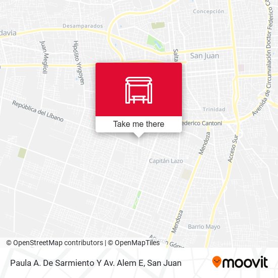 Paula A. De Sarmiento Y Av. Alem E map