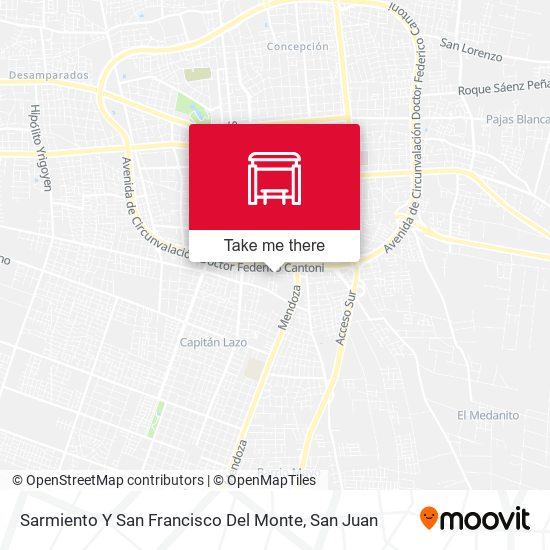 Sarmiento Y San Francisco Del Monte map