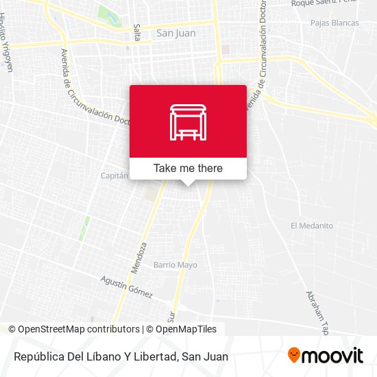 República Del Líbano Y Libertad map