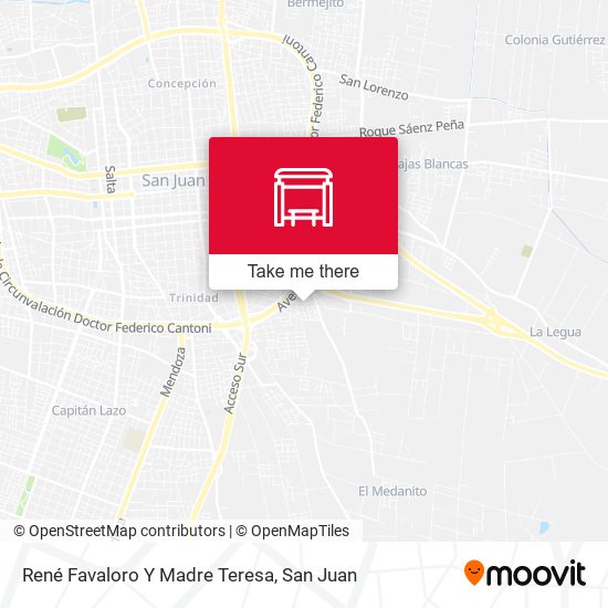 René Favaloro Y Madre Teresa map