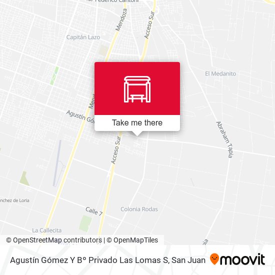 Agustín Gómez Y Bº Privado Las Lomas S map