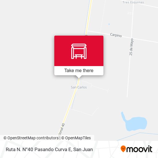 Mapa de Ruta N. N°40 Pasando Curva E