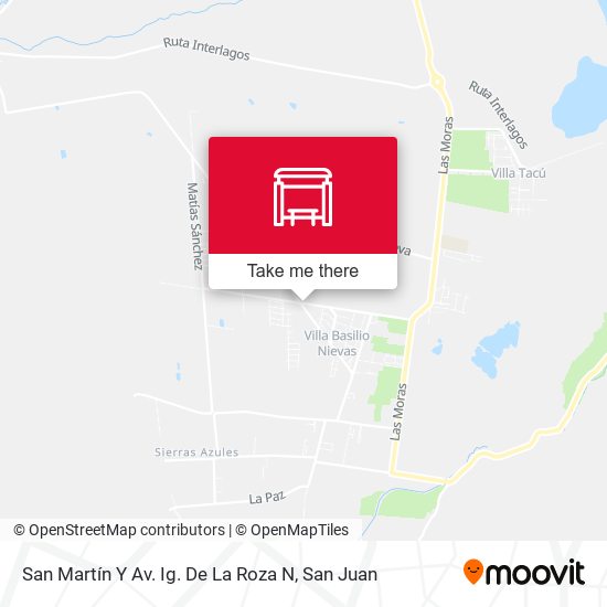 San Martín Y Av. Ig. De La Roza N map