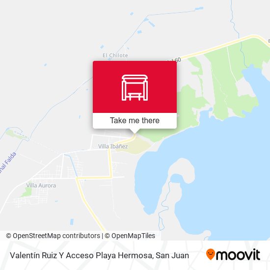 Valentín Ruiz Y Acceso Playa Hermosa map