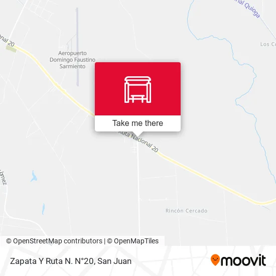 Mapa de Zapata Y Ruta N. N°20