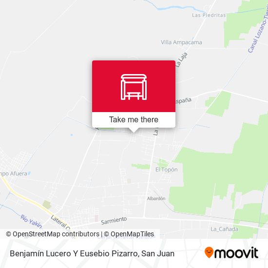 Mapa de Benjamín Lucero Y Eusebio Pizarro