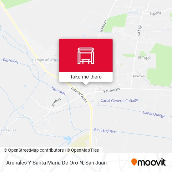 Arenales Y Santa María De Oro N map
