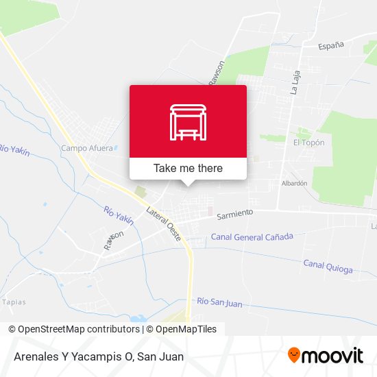 Mapa de Arenales Y Yacampis O