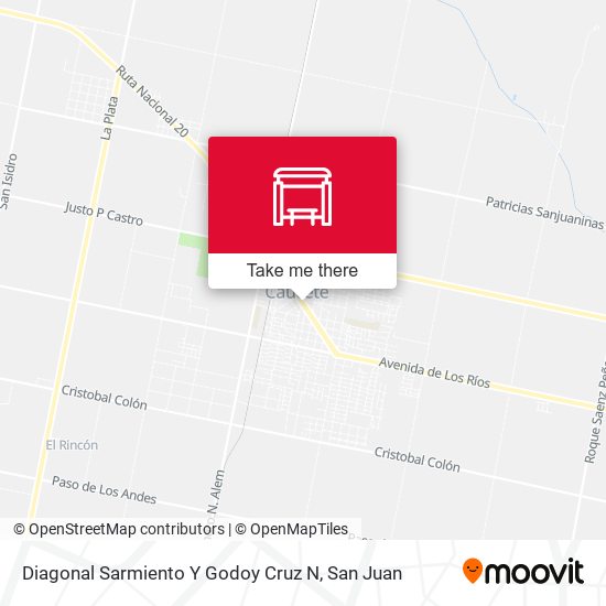 Diagonal Sarmiento Y Godoy Cruz N map