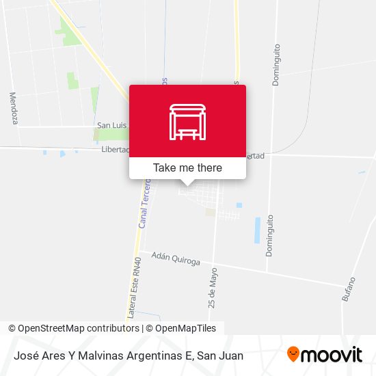 José Ares Y Malvinas Argentinas E map