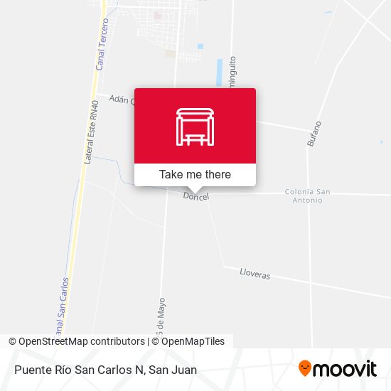 Puente Río San Carlos N map