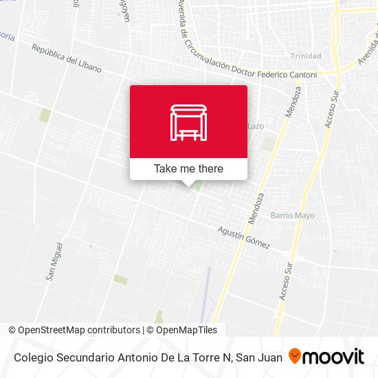 Colegio Secundario Antonio De La Torre N map