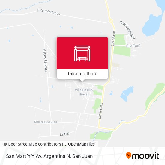 San Martín Y Av. Argentina N map