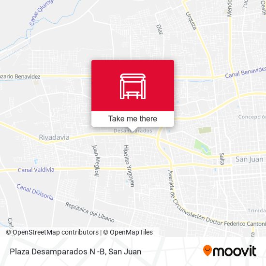 Mapa de Plaza Desamparados N -B