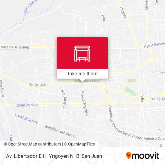 Av. Libertador E H. Yrigoyen N -B map