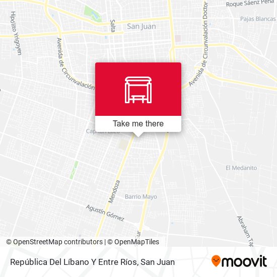 Mapa de República Del Líbano Y Entre Ríos