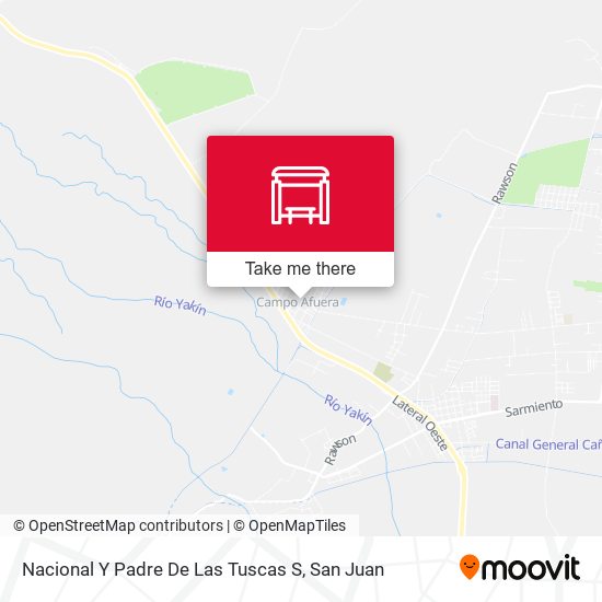 Mapa de Nacional Y Padre De Las Tuscas S