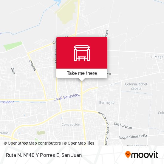 Mapa de Ruta N. N°40 Y Porres E