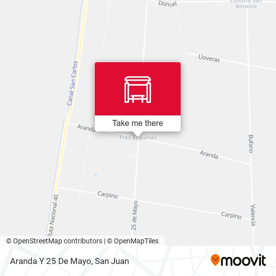 Mapa de Aranda Y 25 De Mayo