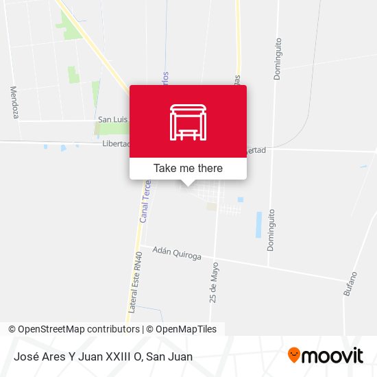 José Ares Y Juan XXIII O map