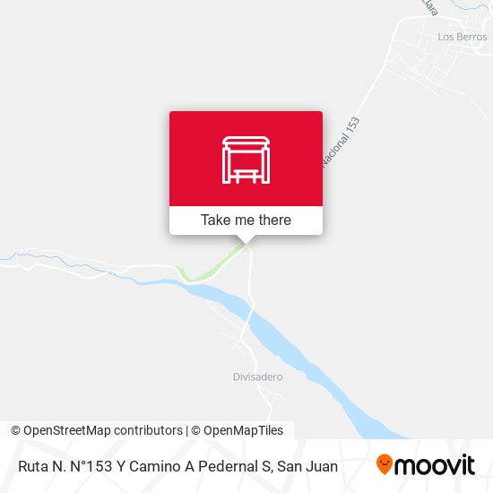 Ruta N. N°153 Y Camino A Pedernal S map