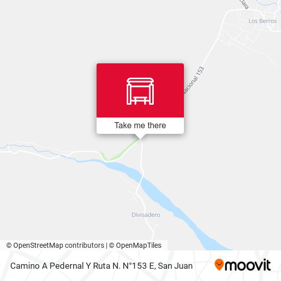 Mapa de Camino A Pedernal Y Ruta N. N°153 E