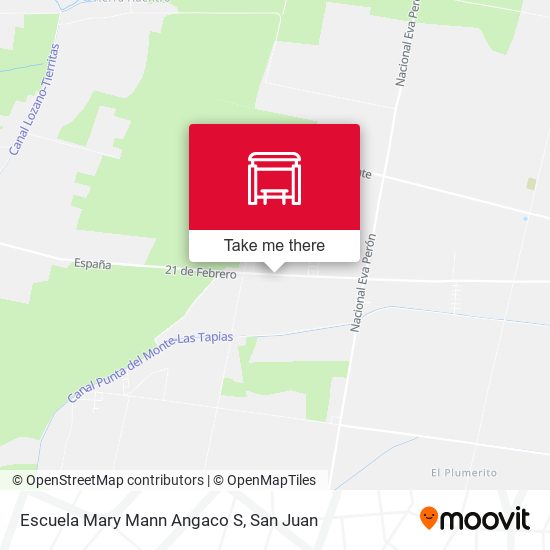 Escuela Mary Mann Angaco S map