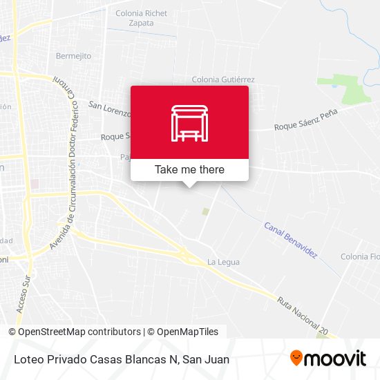 Loteo Privado Casas Blancas  N map