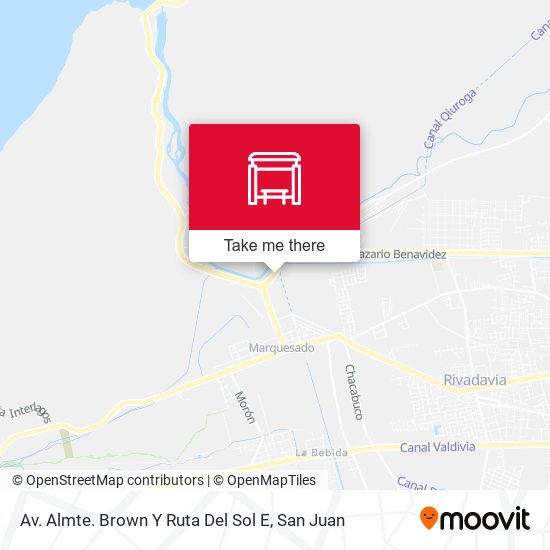 Mapa de Av. Almte. Brown Y Ruta Del Sol E