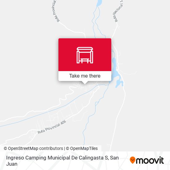 Mapa de Ingreso Camping Municipal De Calingasta S