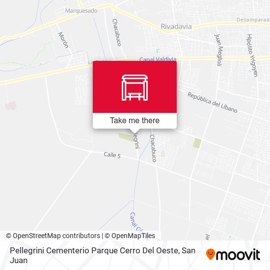 Mapa de Pellegrini Cementerio Parque Cerro Del Oeste