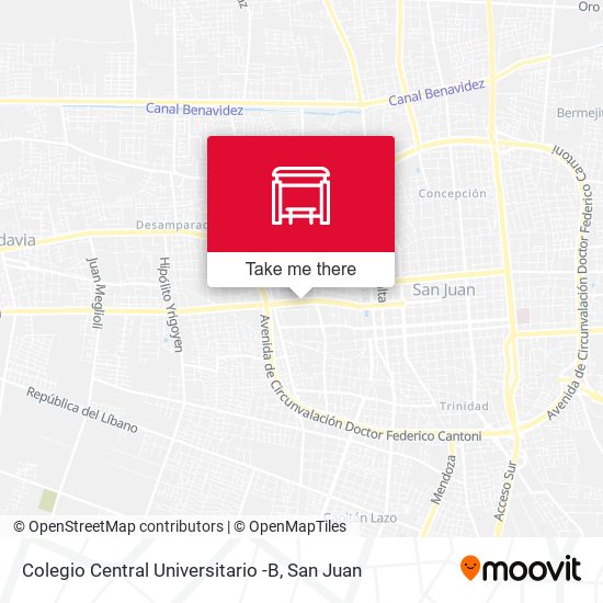 Mapa de Colegio Central Universitario -B