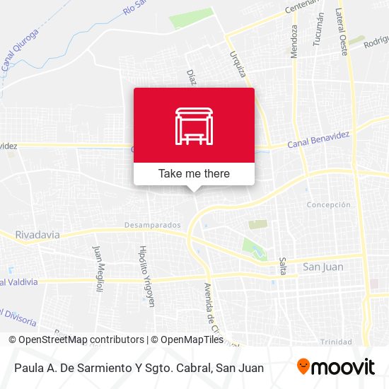 Mapa de Paula A. De Sarmiento Y Sgto. Cabral