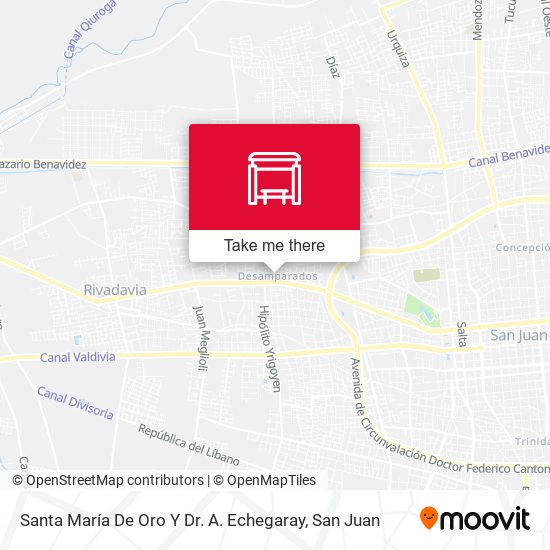 Mapa de Santa María De Oro Y Dr. A. Echegaray