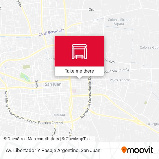 Mapa de Av. Libertador Y Pasaje Argentino
