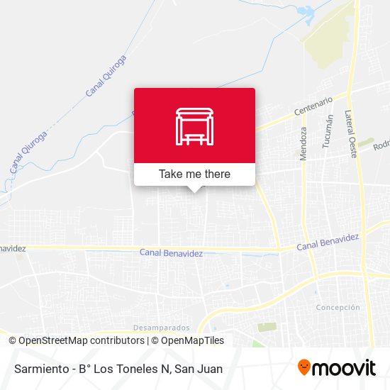 Sarmiento - B° Los Toneles N map