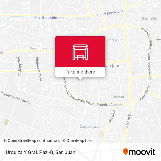 Urquiza Y Gral. Paz -B map