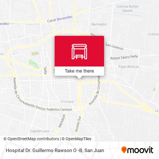 Mapa de Hospital Dr. Guillermo Rawson O -B