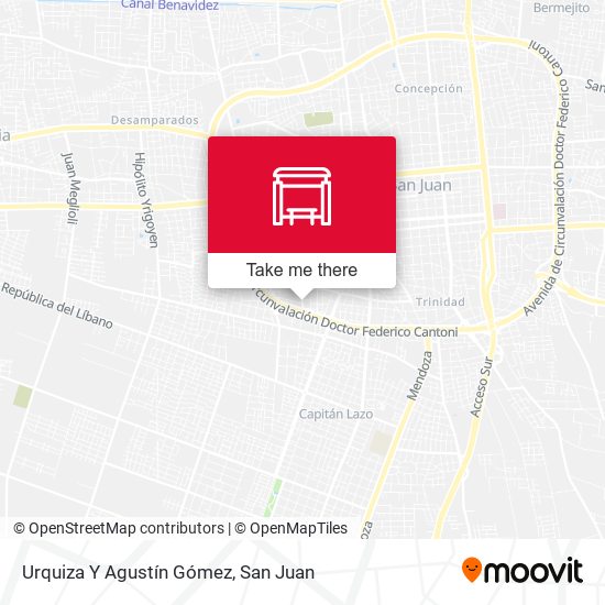 Urquiza Y Agustín Gómez map
