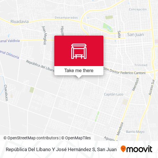 República Del Líbano Y José Hernández S map