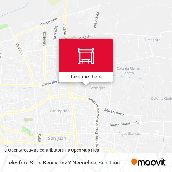 Telésfora S. De Benavídez Y Necochea map