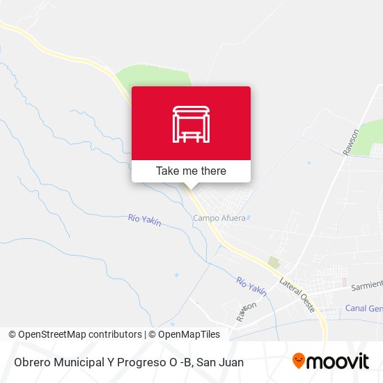 Obrero Municipal Y Progreso O -B map